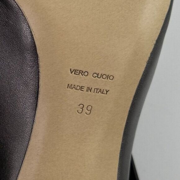 Eleventy Cross Strap Buckle Pointed Toe Stiletto Heels Grey EU 39/ US 9 - Picture 7 of 7